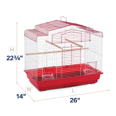 Cockatiel Flight Bird Cage-Red/White - SP50041