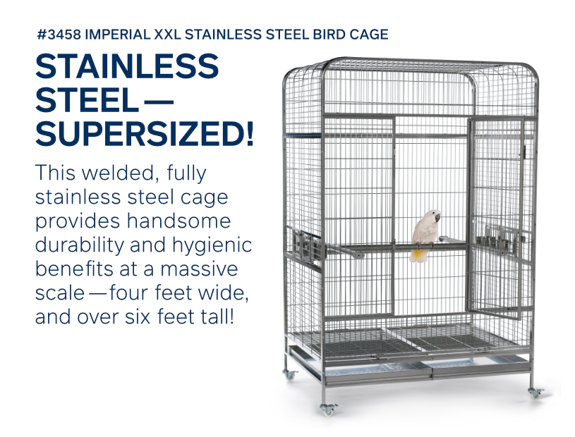 Imperial XXL Stainless Steel Bird Cage