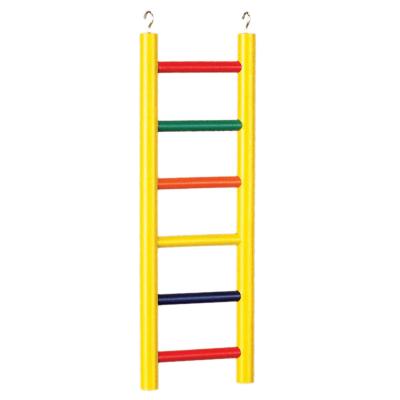 6-rung Multi-color Wood Bird Ladder-1135