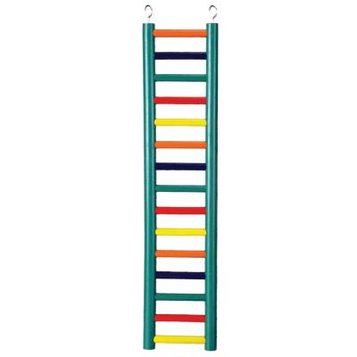 15-rung Multi-color Wood Bird Ladder-1139