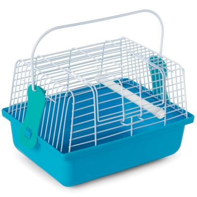 Teal and White Prevue Hendryx SP1804TR-2 Triple Roof Bird Cage 