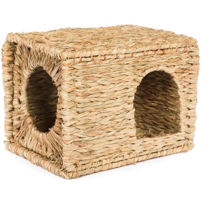 Folding Rabbit Hut made of Woven Grass - 11011