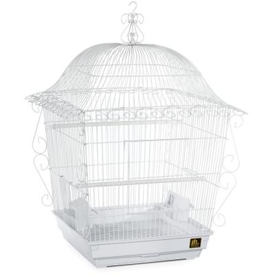 Scrollwork Bird Cage - White