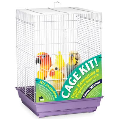 Square Top Bird Cage Kit - Purple