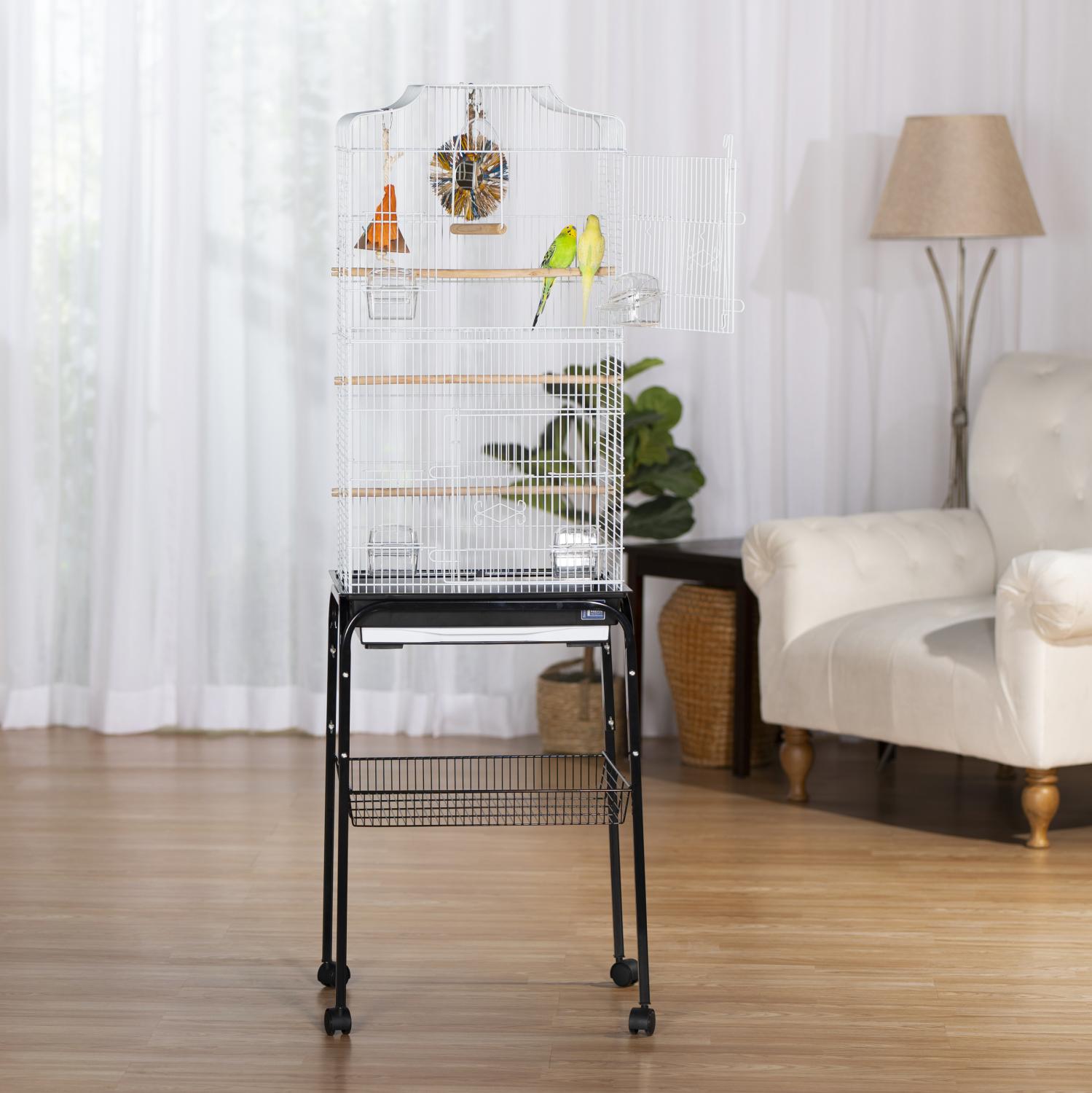 Image showcasing Budgie Bird Cage and Stand Kit F091 Prevue Pet Products