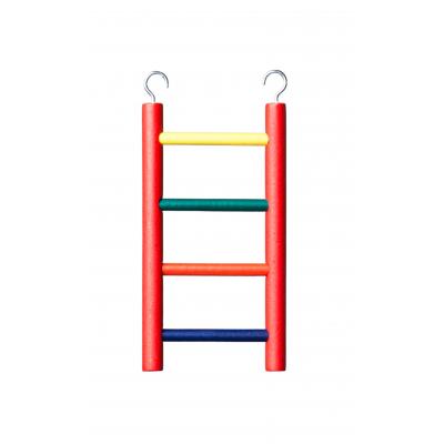 4-rung Multi-color Wood Bird Ladder
