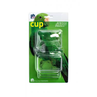 Hooded Bird Cage Cup w/Bird Perch Replacement Cup - 1219