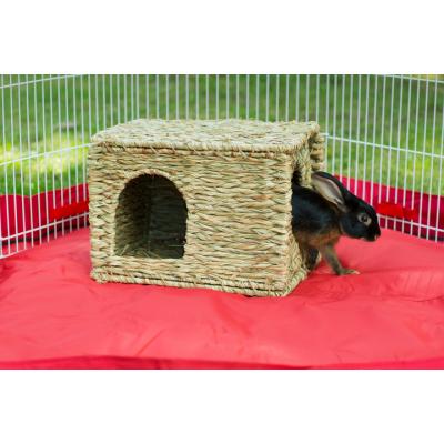 Folding Rabbit Hut made of Woven Grass - 11011