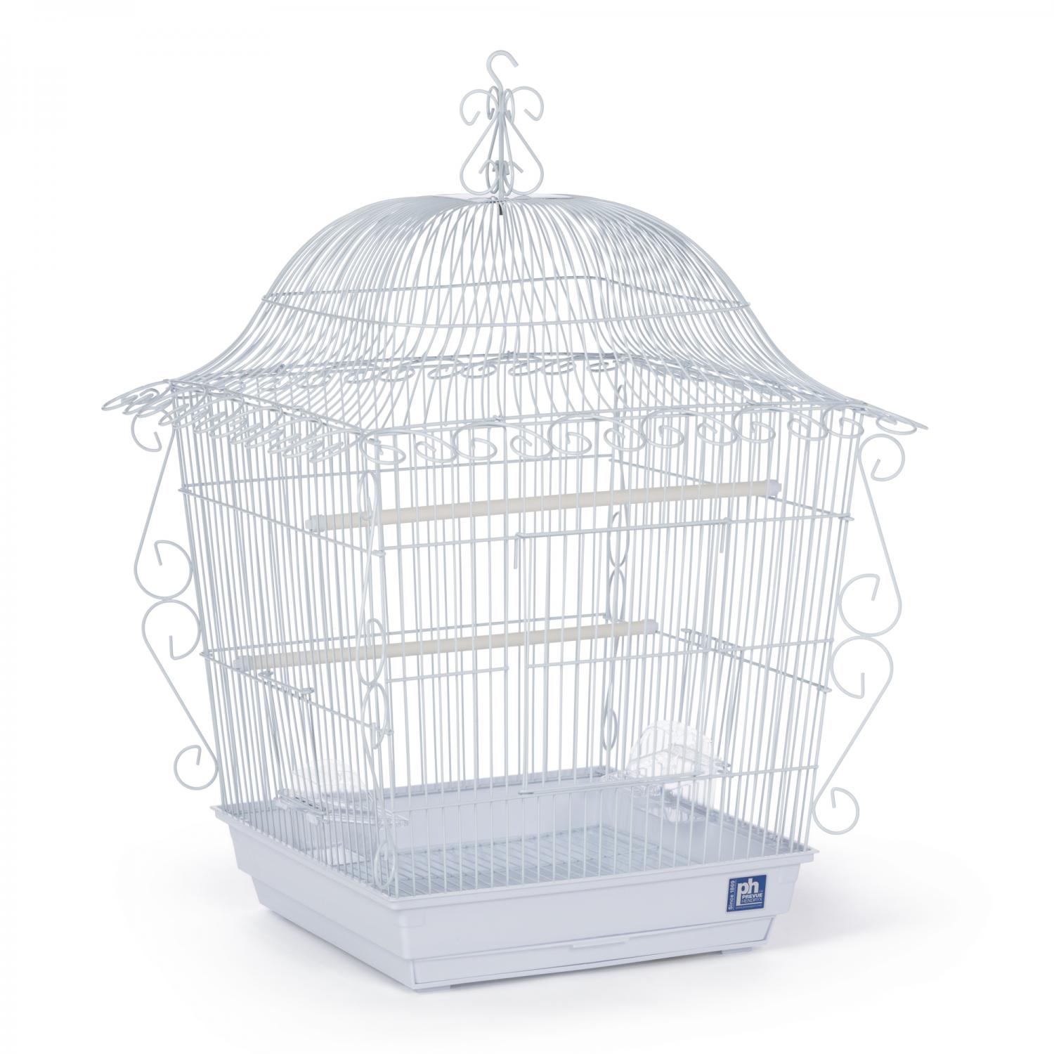 Scrollwork Bird Cage - White - 220W