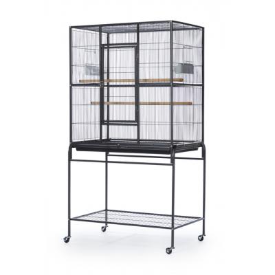 Powder-coated steel construction Flight Cage w/ Stand - Black - F046