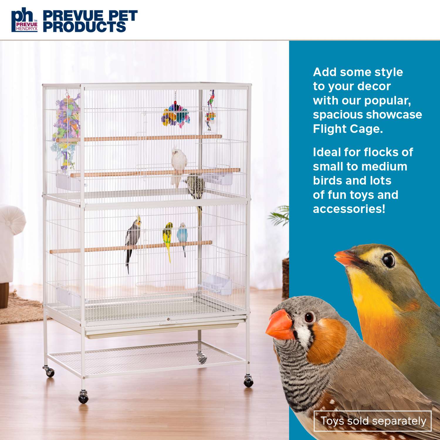 Prevue Hanging Bird Cage Stand - White - Pet Valu