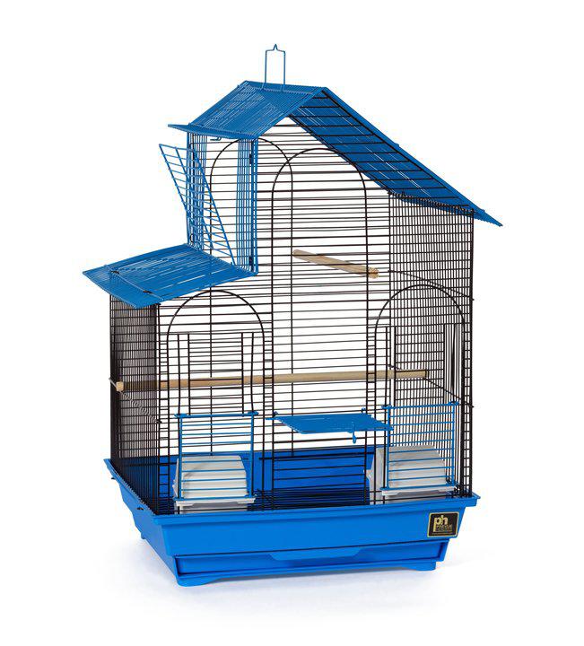 Bird Cage 14 Hanging Wire Bird House BLUE
