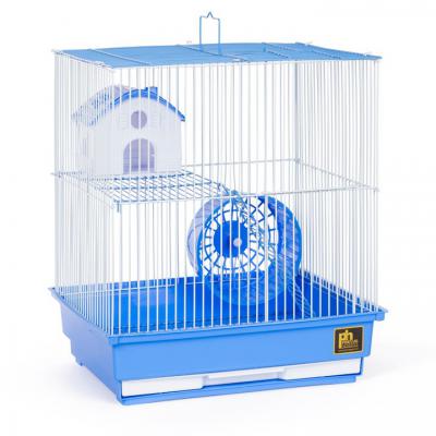 Two Story Hamster Cage - Blue