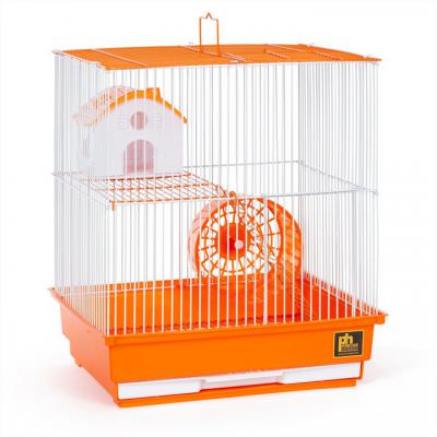 Two Story Hamster Cage - Orange