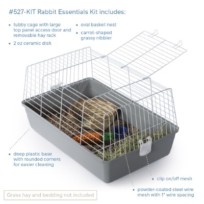 Bella Rabbit Cage Kit - Gray - 527-KIT